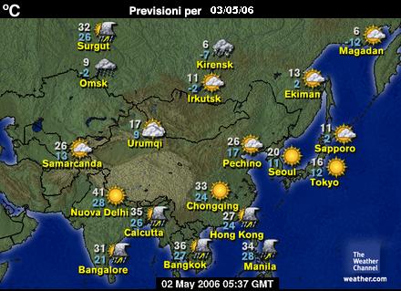 Previsioni per le prossime 24 ore